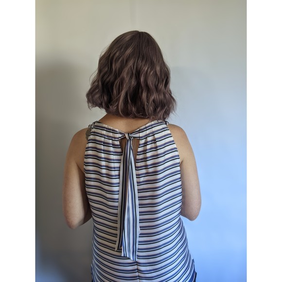 Pacific Ocean travel print. Halter top. WHBM sz M - Picture 3 of 11